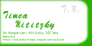 timea mititzky business card